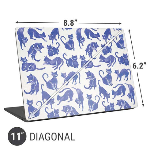 Cat Coq Blue Cats Universal Laptop 11in (8.8 x 6.2in) Skin